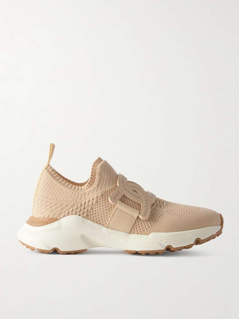 Tod's Leather-trimmed Stretch-knit Slip-on Sneakers