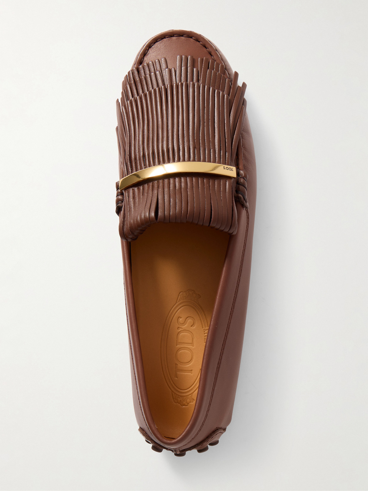 Tod's Gommino Embellished Fringed Leather Loafers