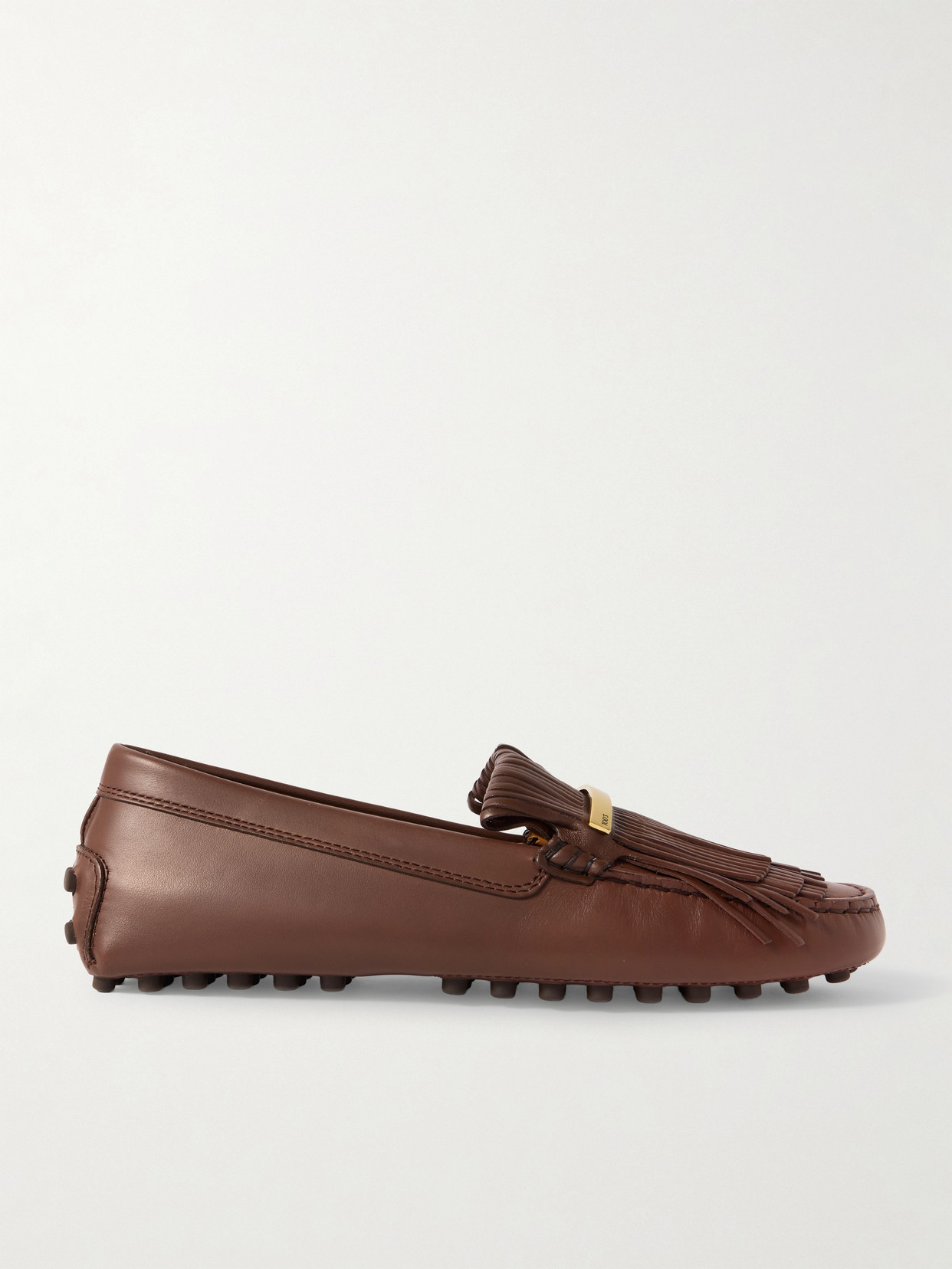 Tod's Gommino Embellished Fringed Leather Loafers