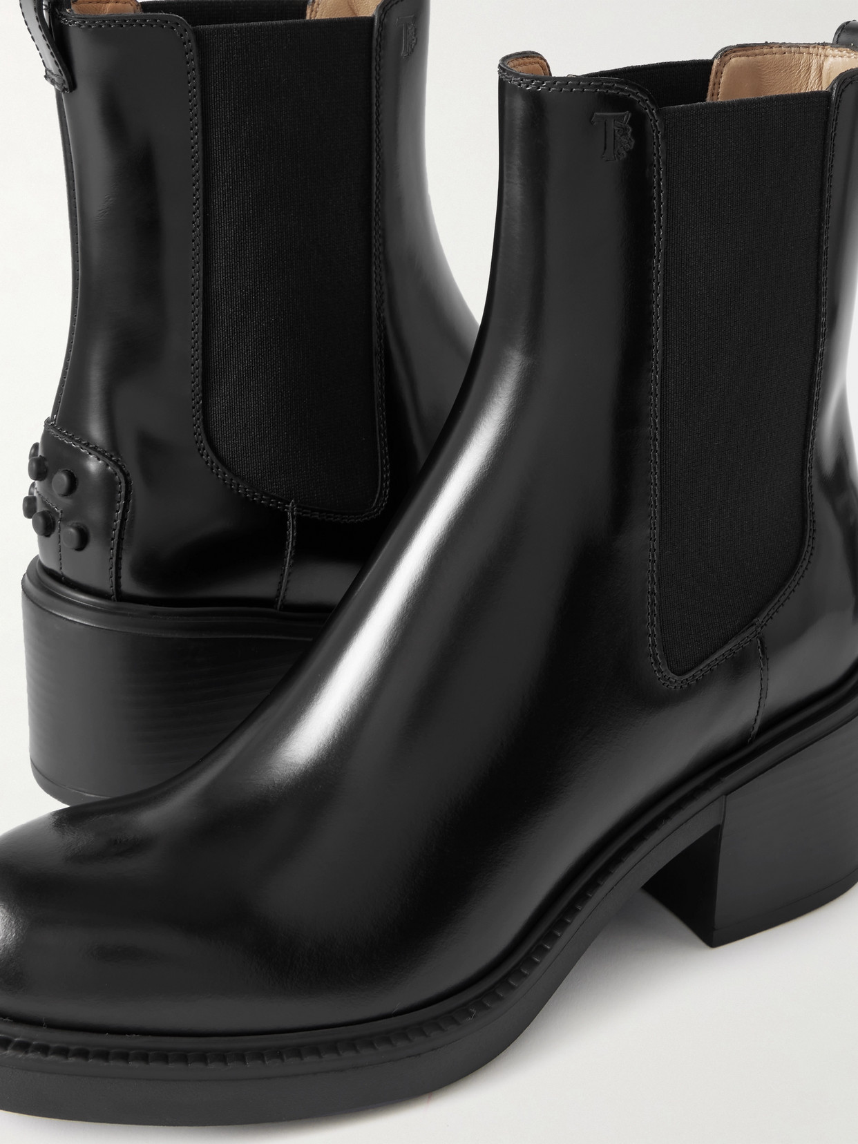 Tod's Leather Chelsea Boots In Brown
