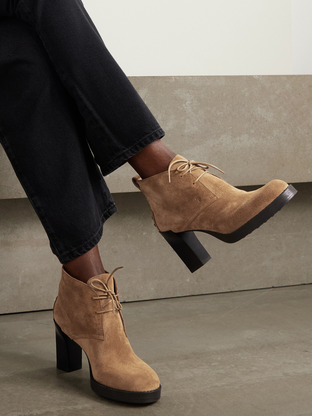 Tod's Gomma Suede Ankle Boots
