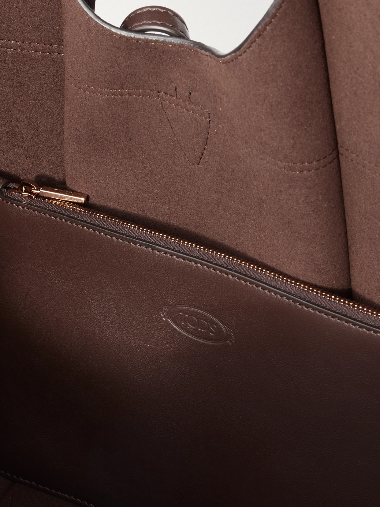 Tod's Tsb Paneled Suede, Cow Hair And Leather Tote