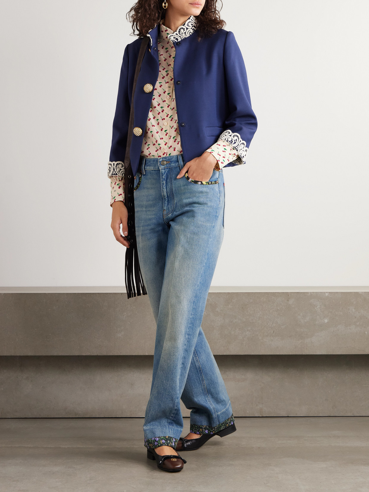 Valentino Camicia In Crepe Stampata Donna In Multi