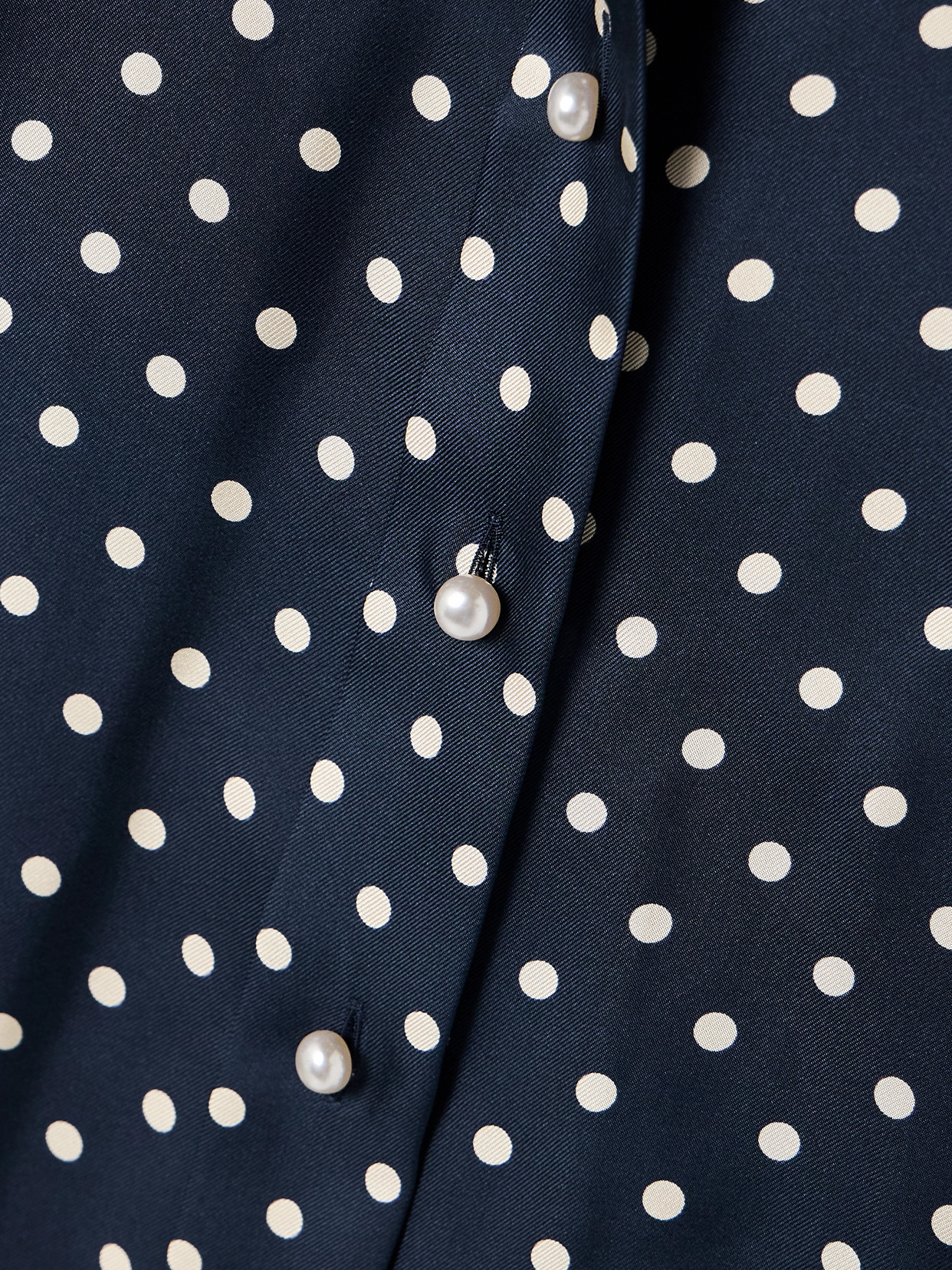 Valentino Velvet-trimmed Ruffled Polka-dot Silk-twill Shirt In Blue
