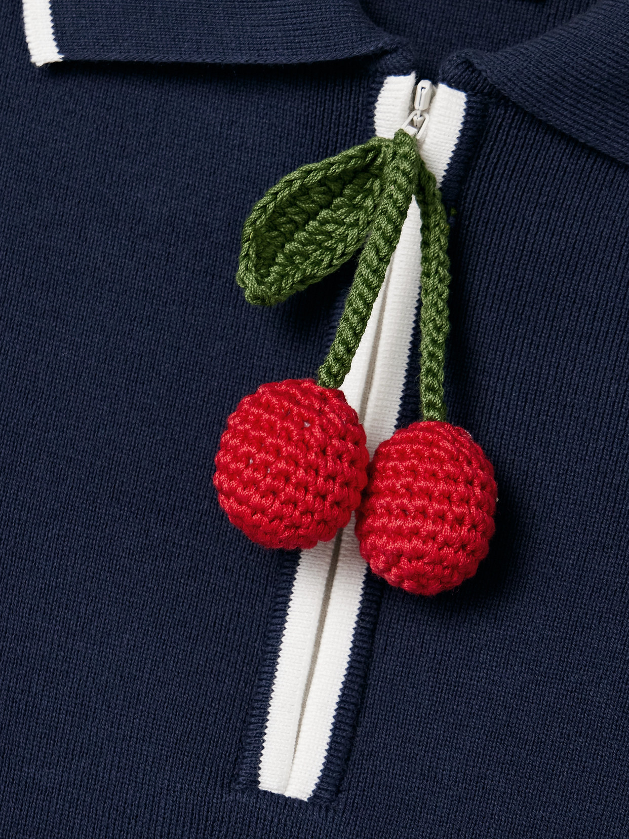 Valentino Embellished Ribbed Cotton Polo Shirt
