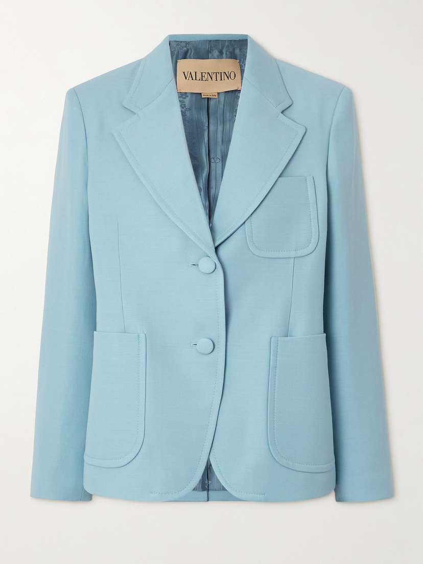 Valentino Garavani Wool And Silk-blend Blazer