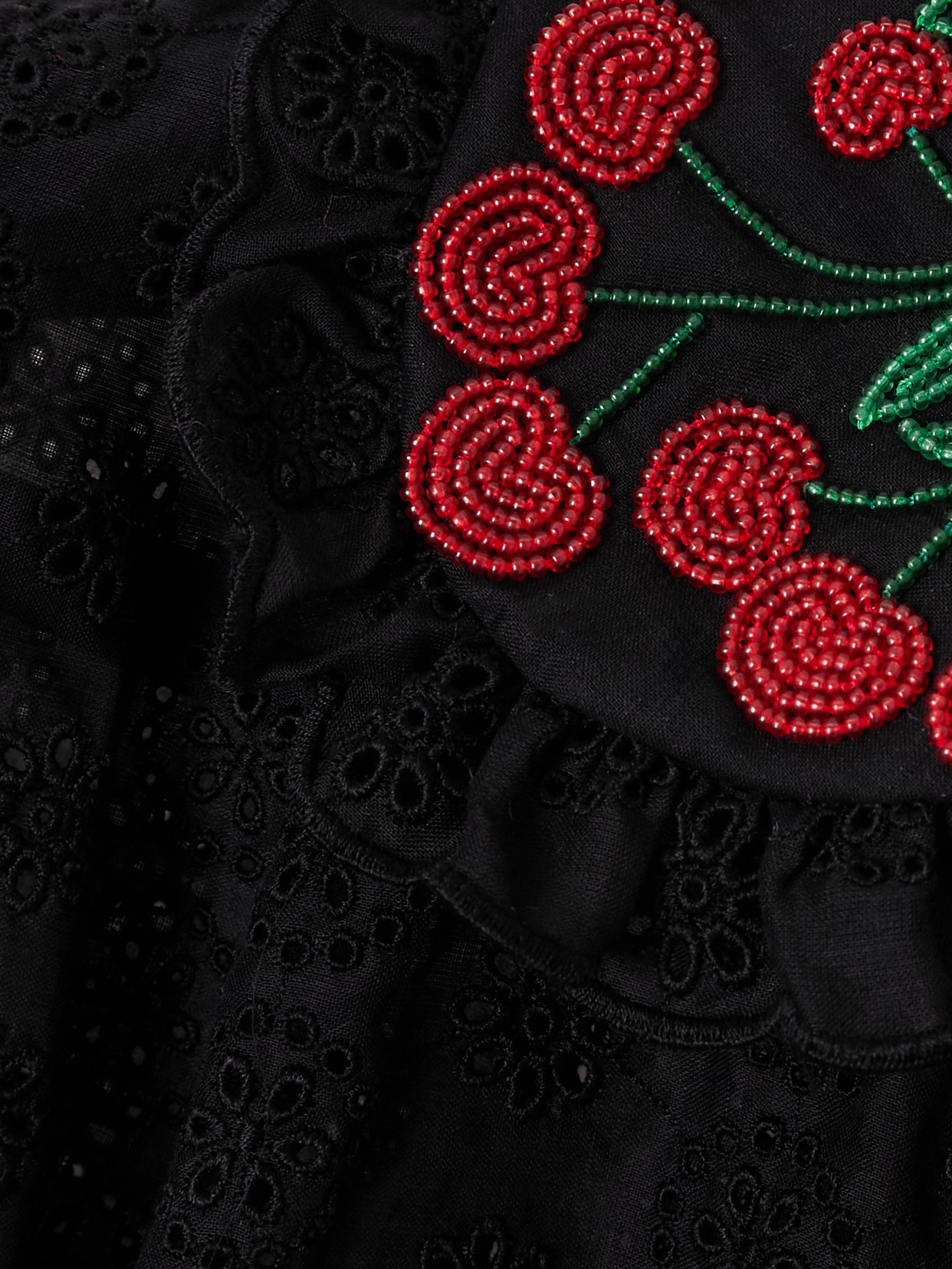 Garavani - Bead-Embellished Scalloped Broderie Anglaise Cotton Blouse