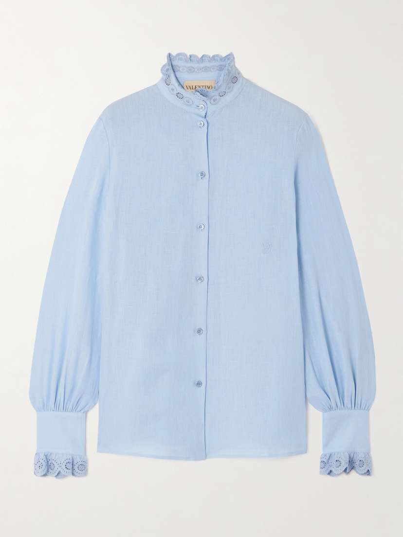 Valentino Garavani — Embroidered linen shirt