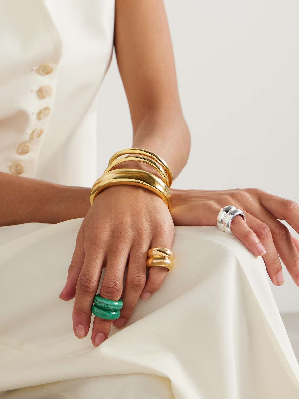 Uncommon Matters Breve Gold-tone Ring In Gold