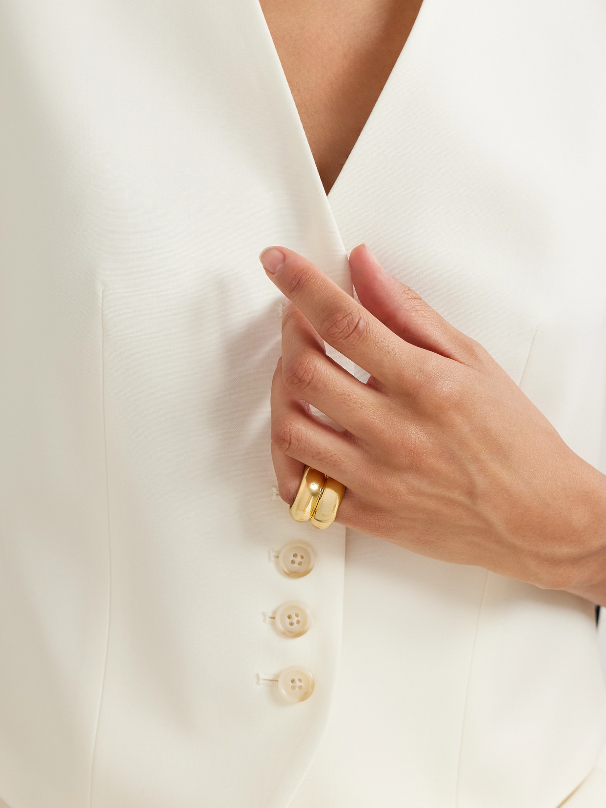Uncommon Matters Breve Gold-tone Ring In Gold
