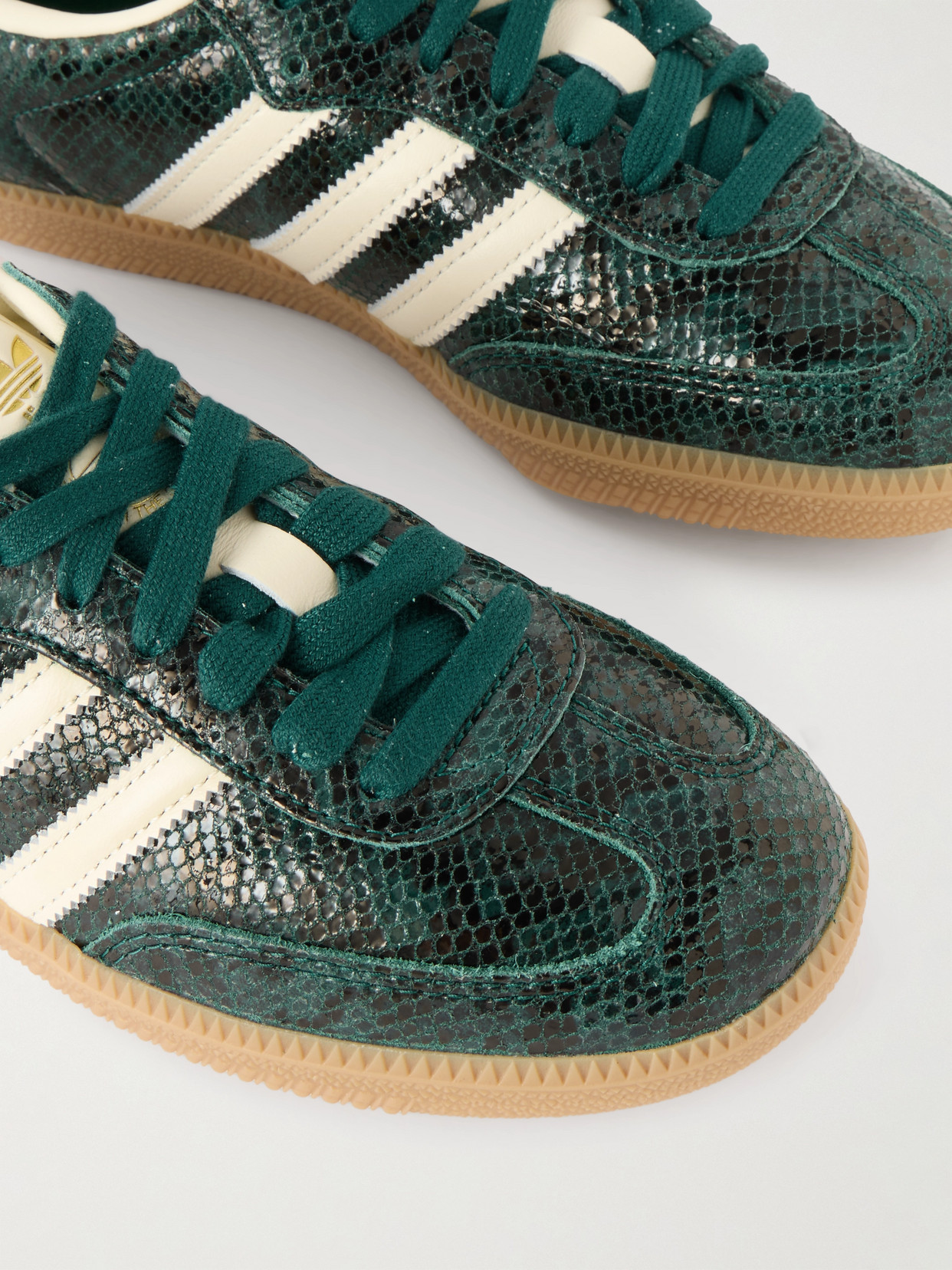 Samba Og Leather-Trimmed Snake-Effect Sneakers