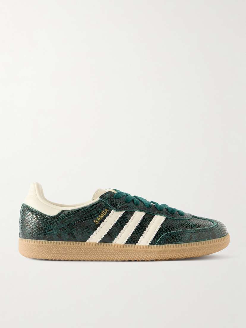 adidas Originals Samba Og Leather-trimmed Snake-effect Sneakers