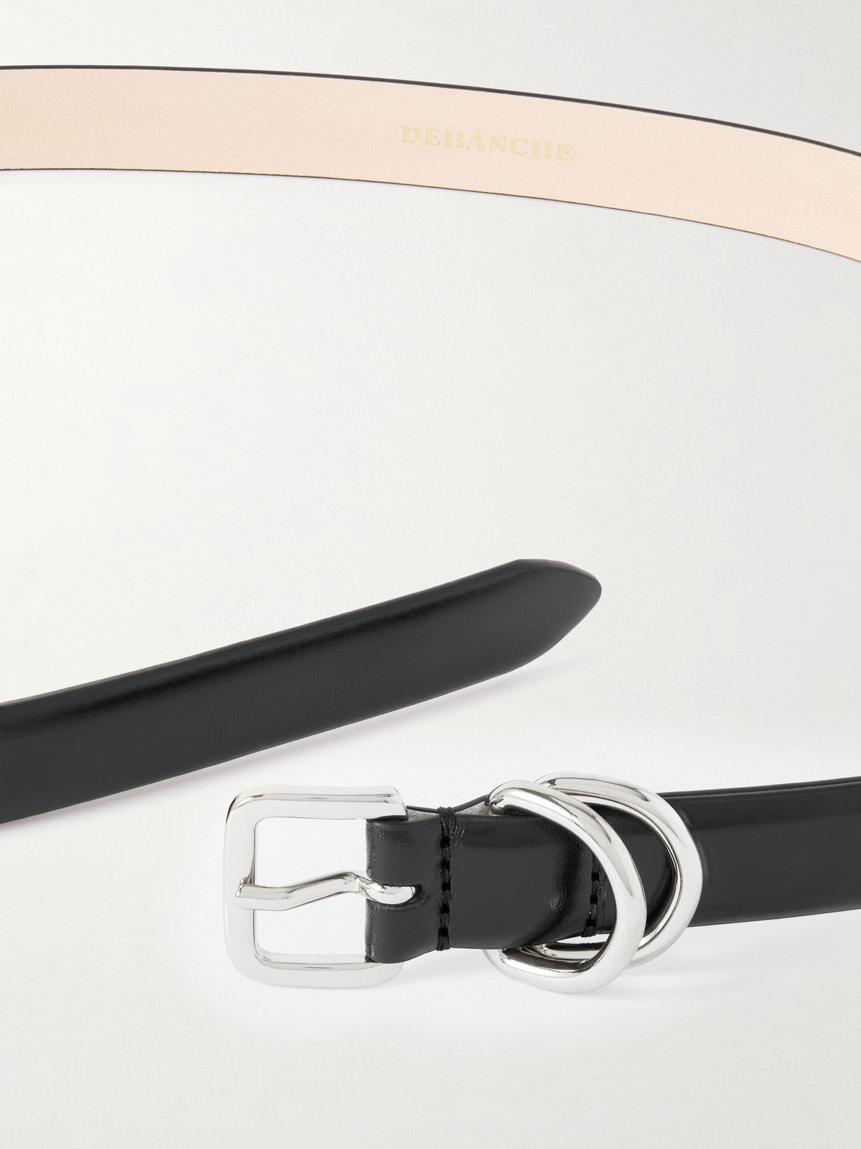 Dehanche Constance Medium Leather Belt In Black
