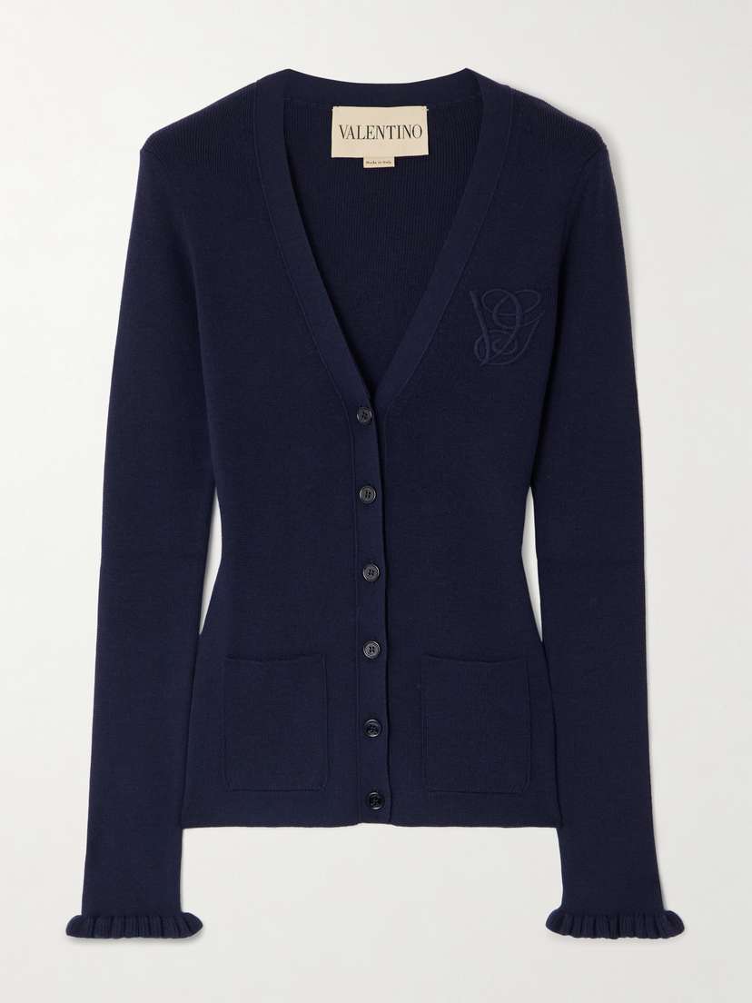 Valentino Garavani — Embroidered wool cardigan