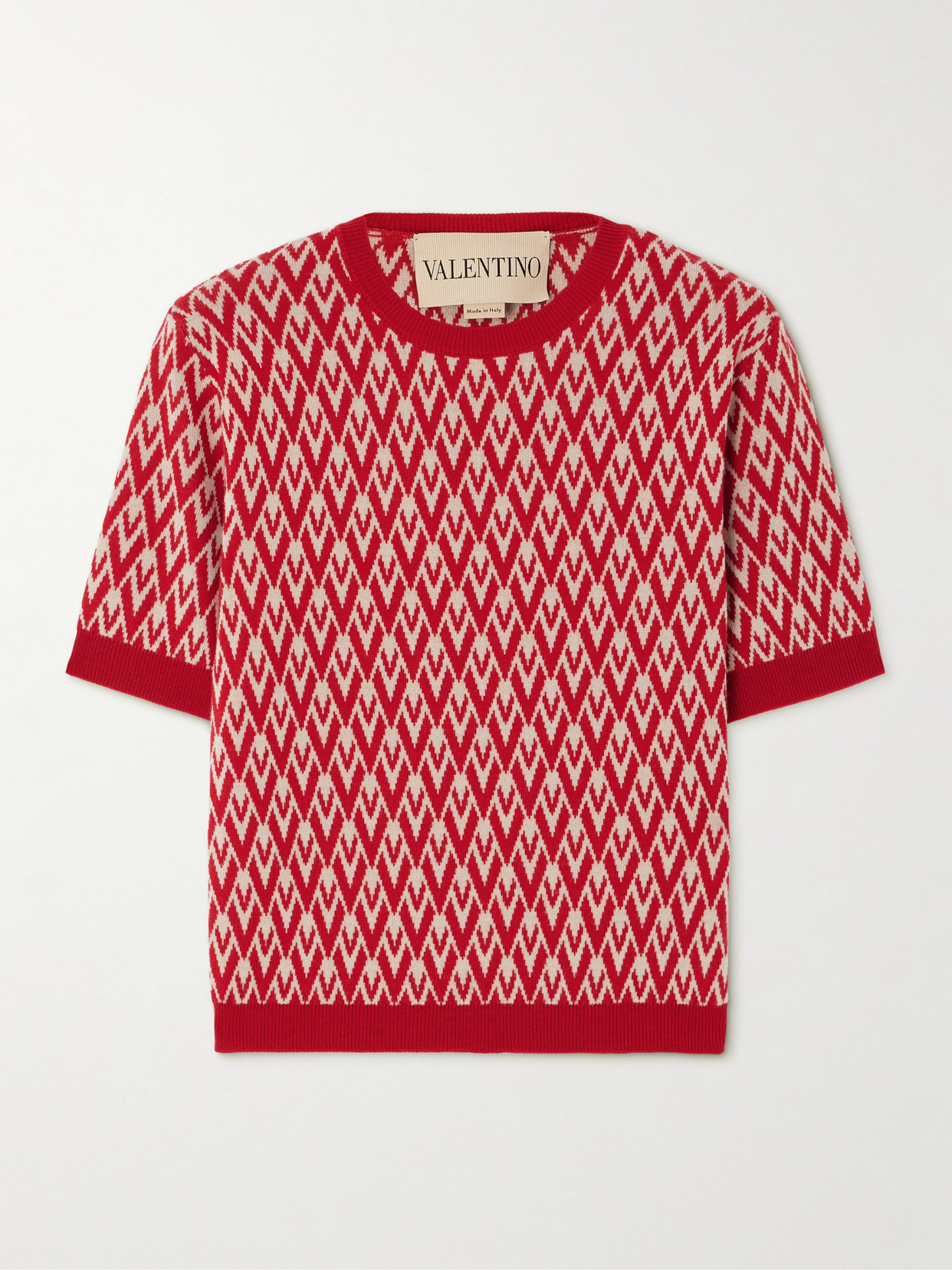 Valentino Jacquard-knit Wool Sweater