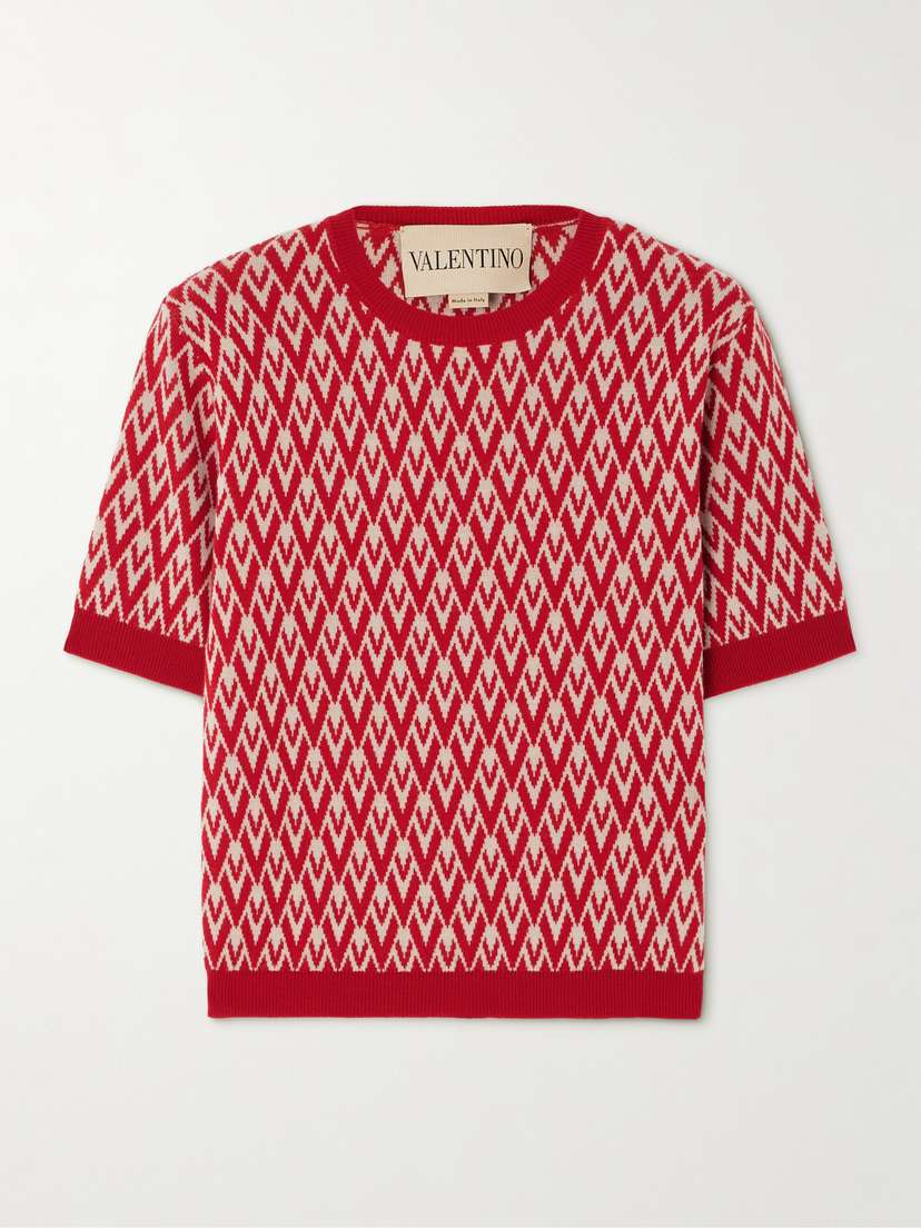 Valentino Garavani Jacquard-knit Wool Sweater