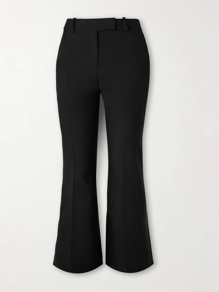 McQueen Wool-gabardine Flared Pants