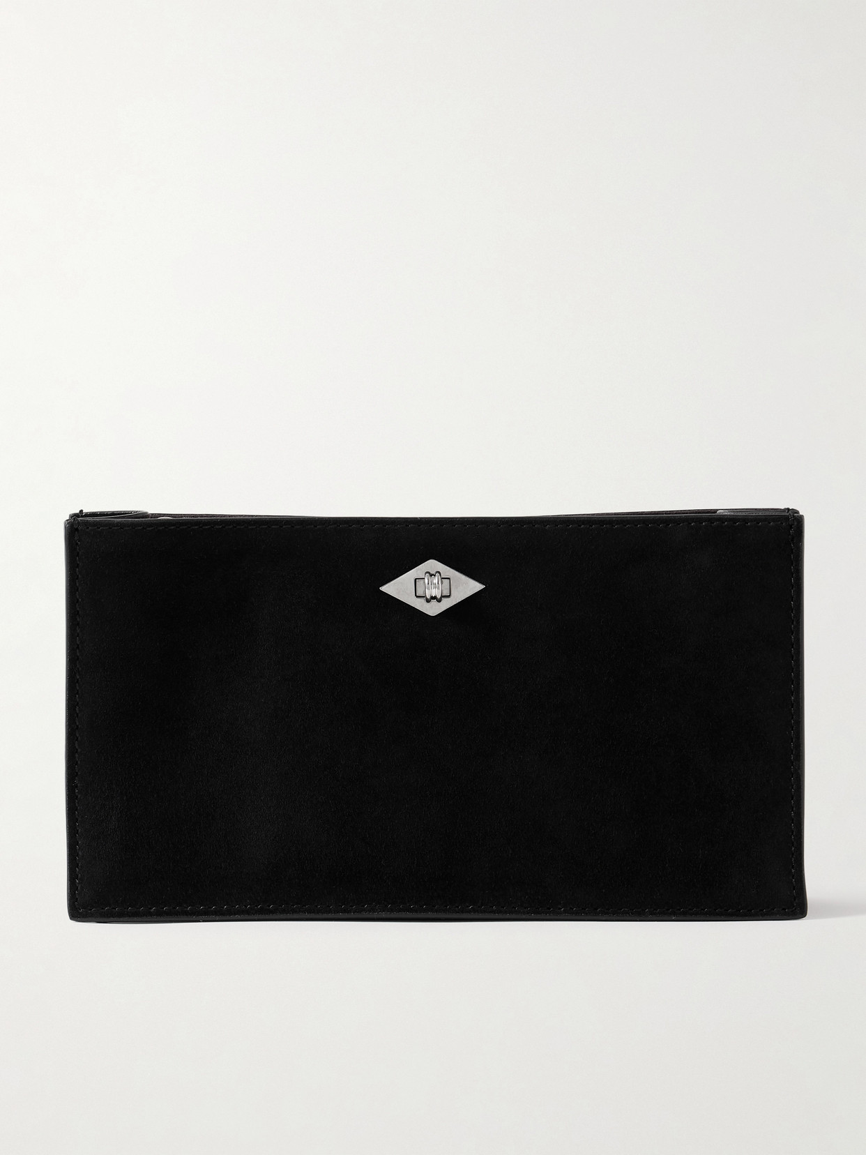 Metier Ease Suede Clutch In Black