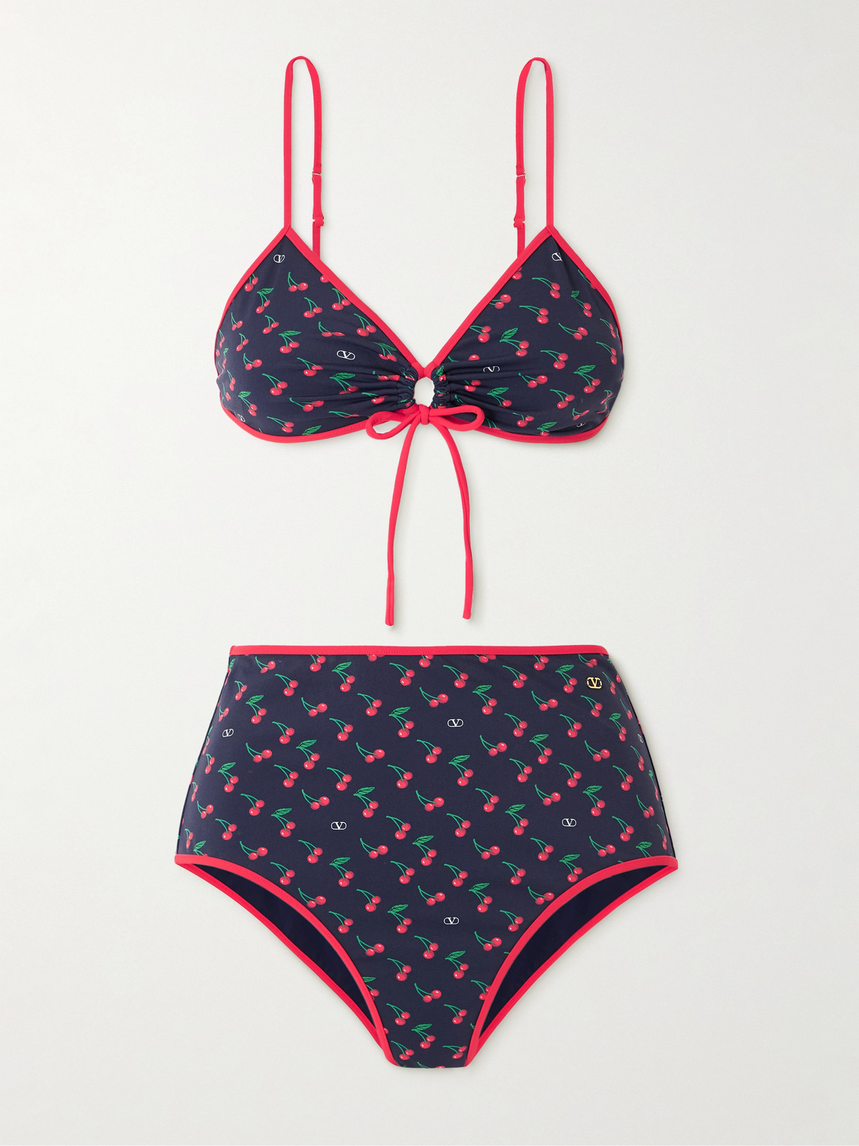 Valentino Printed Bikini In Blue