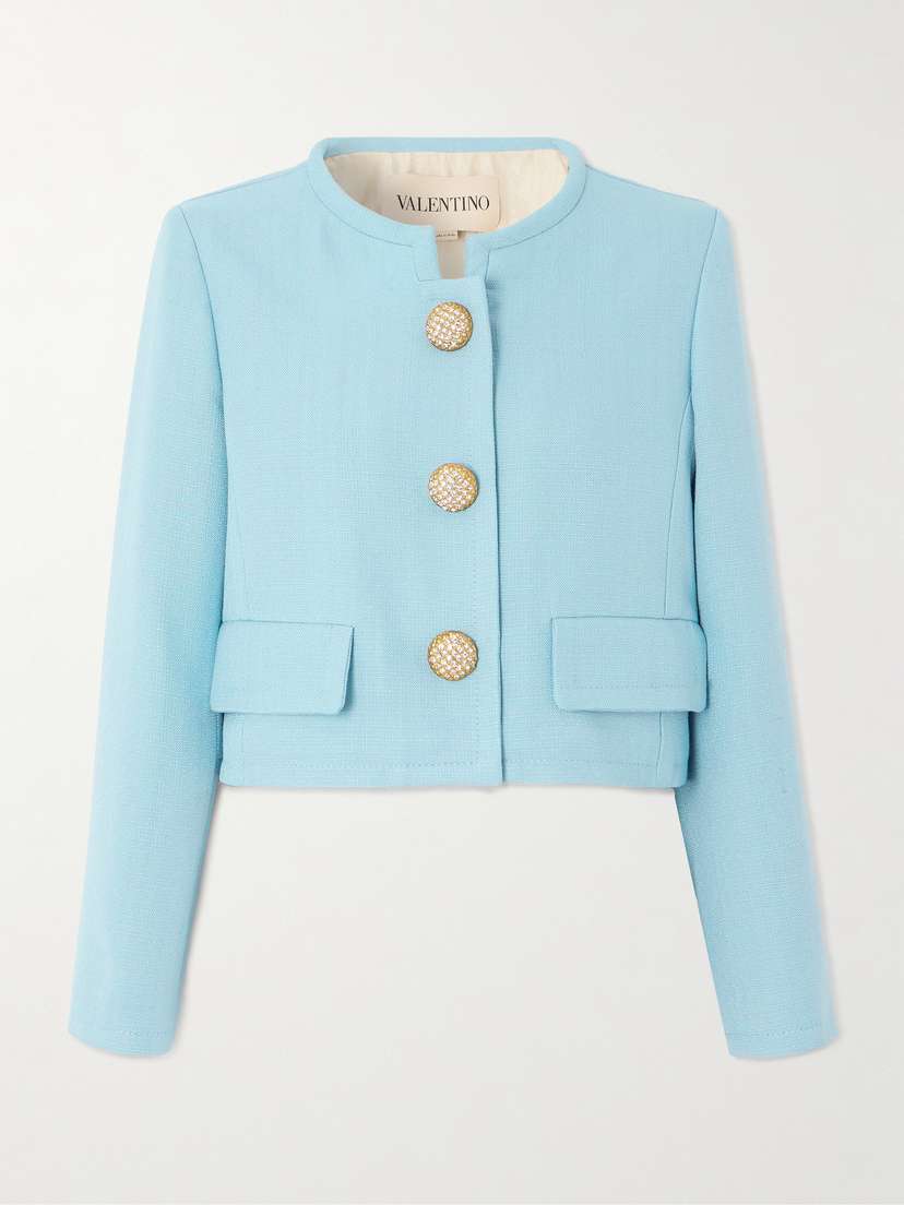 Valentino Garavani Cropped Canvas Jacket