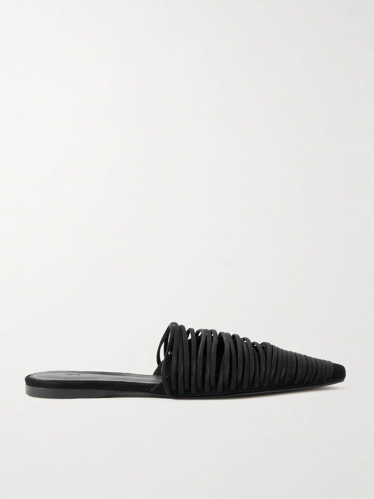 Tove Kenly Cord-trimmed Suede Mules In Black