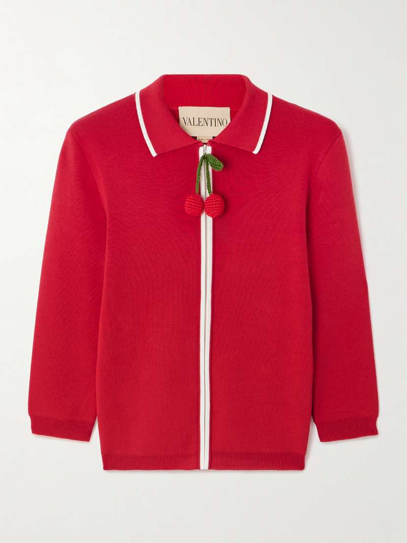 Valentino Garavani Cropped Cotton Cardigan