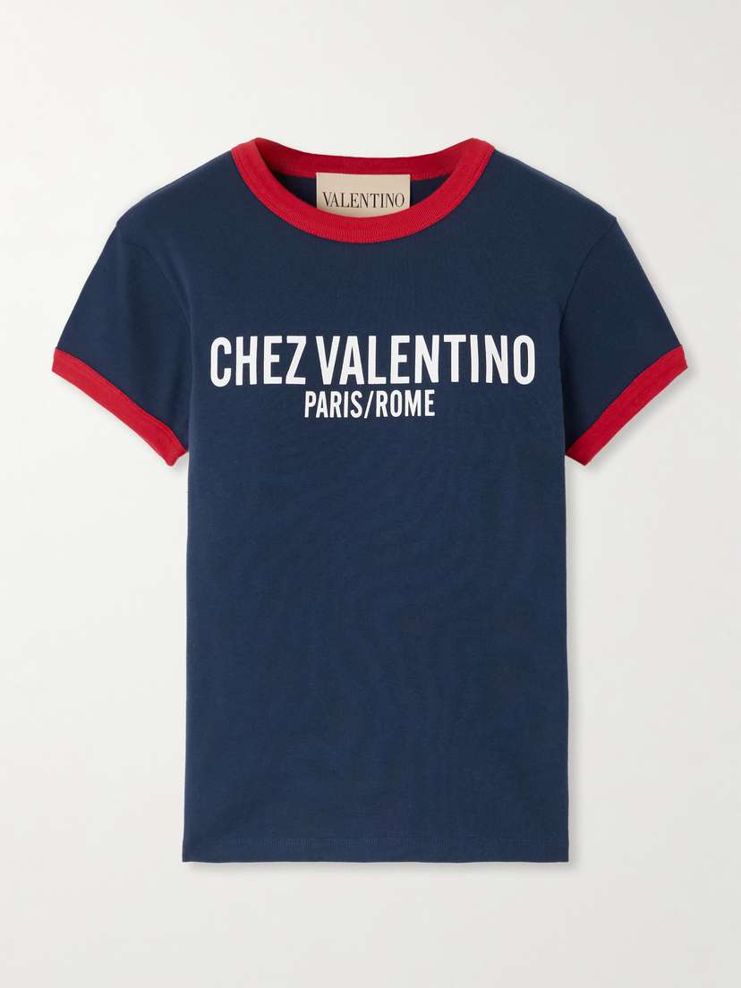 Valentino Garavani Chez Valentino Printed Cotton-jersey T-shirt