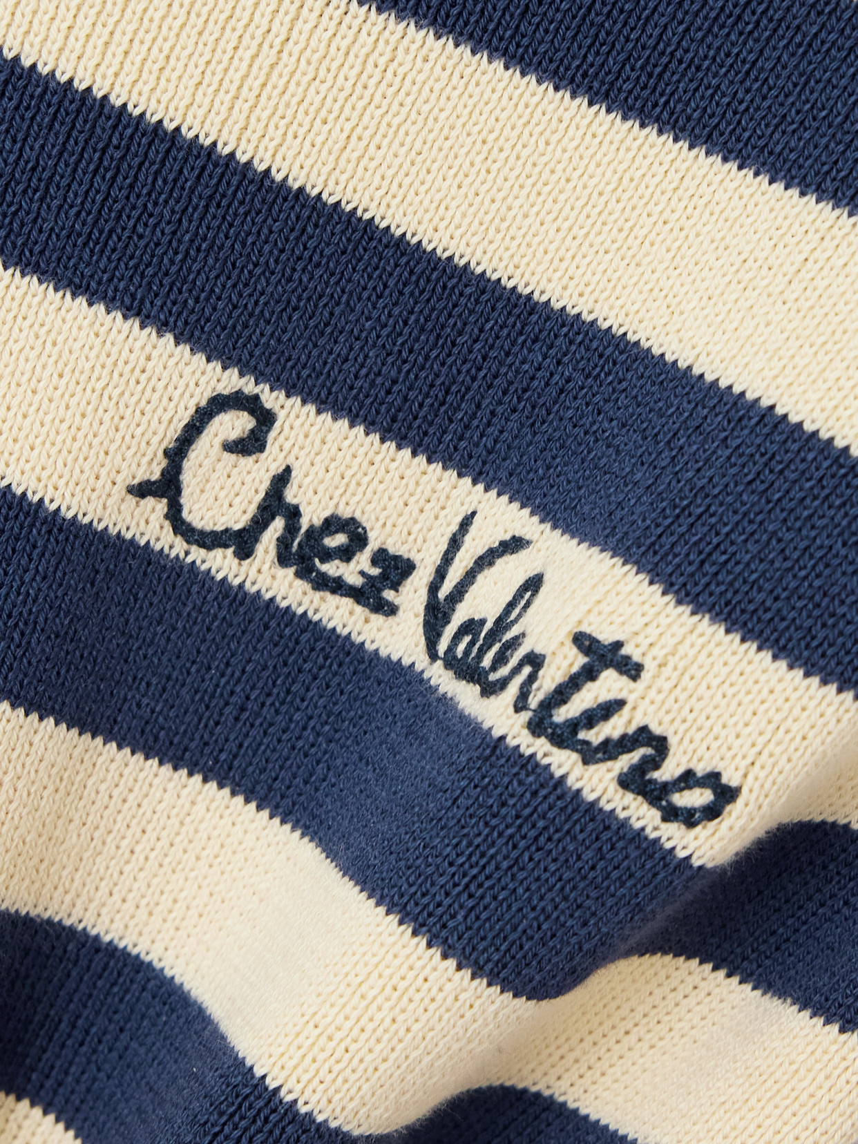 Valentino Striped Ribbed-knit Cotton Sweater In Black