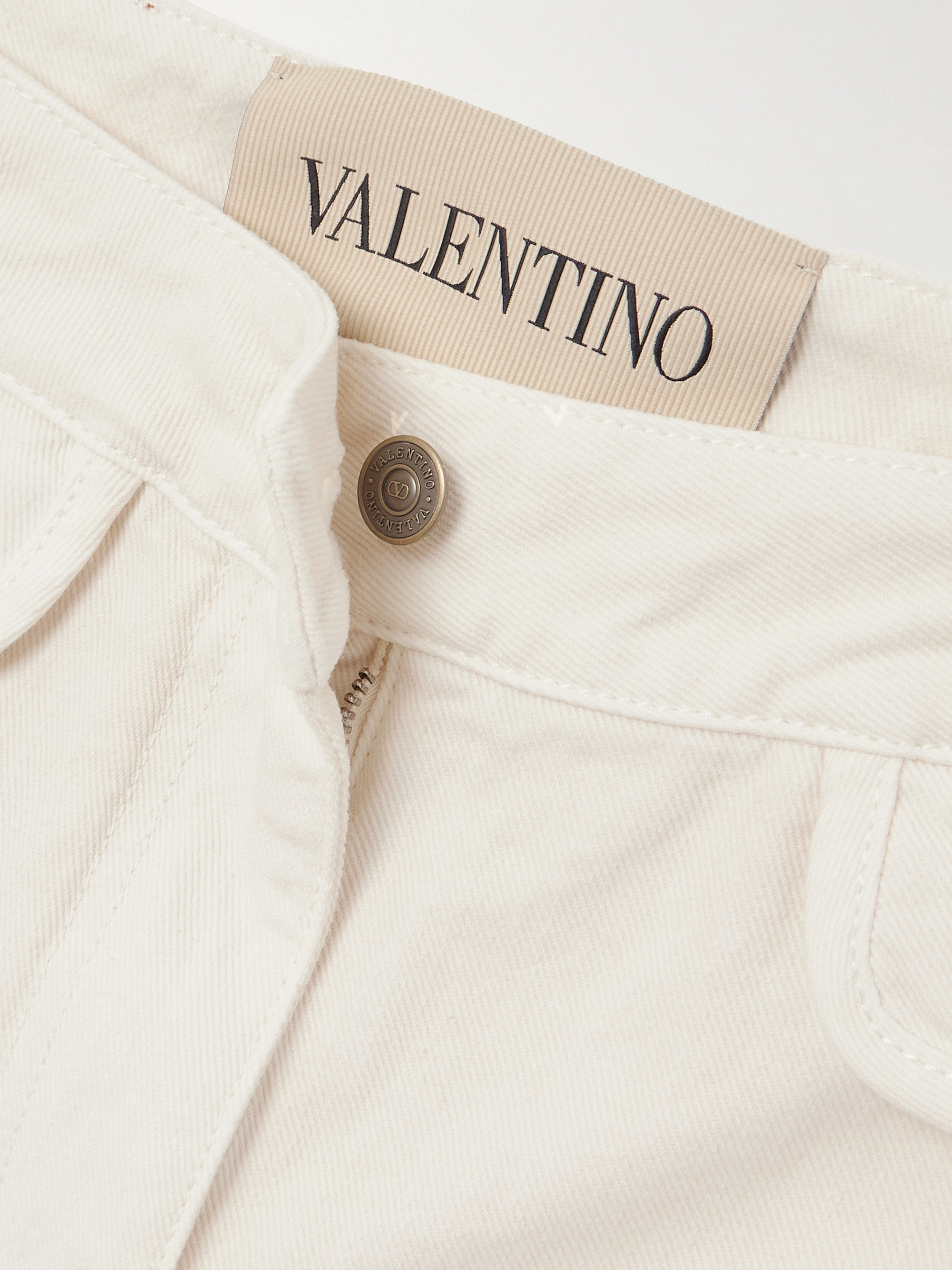 Valentino Garavani Embellished straight-leg jeans