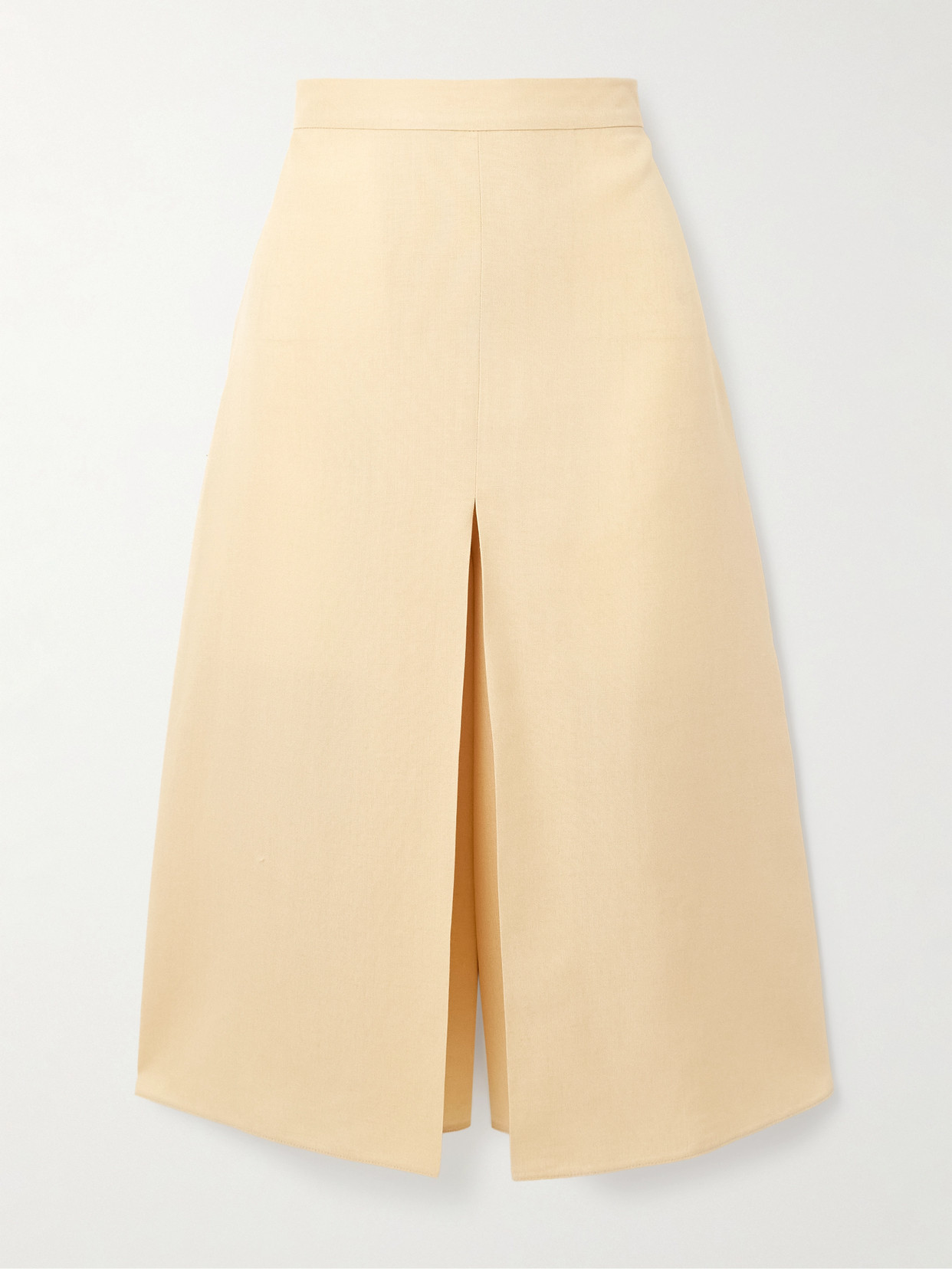 Valentino Layered Canvas Wide-leg Pants In White