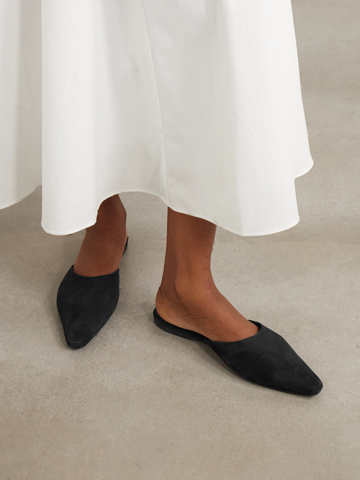 Tove Pheby Point-toe Suede Mules