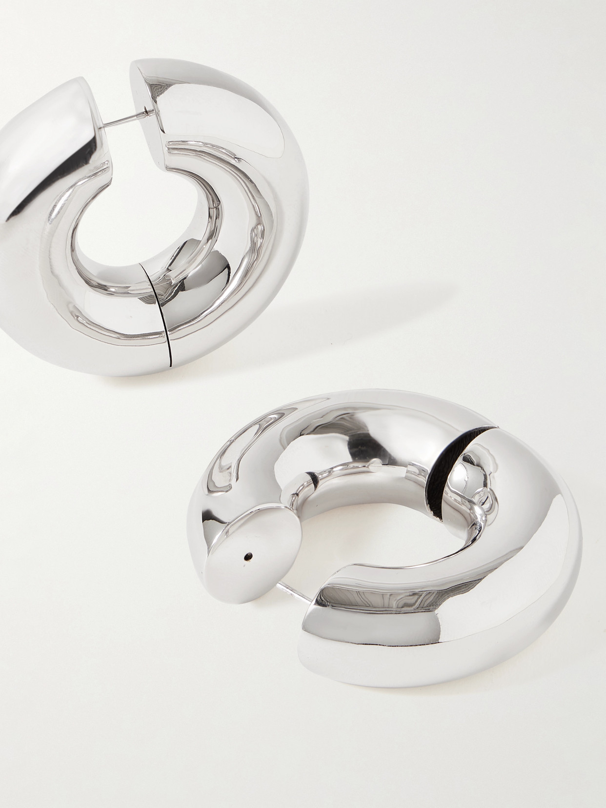 Uncommon Matters Stratus Large Silver-plated Hoop Earrings In Silver