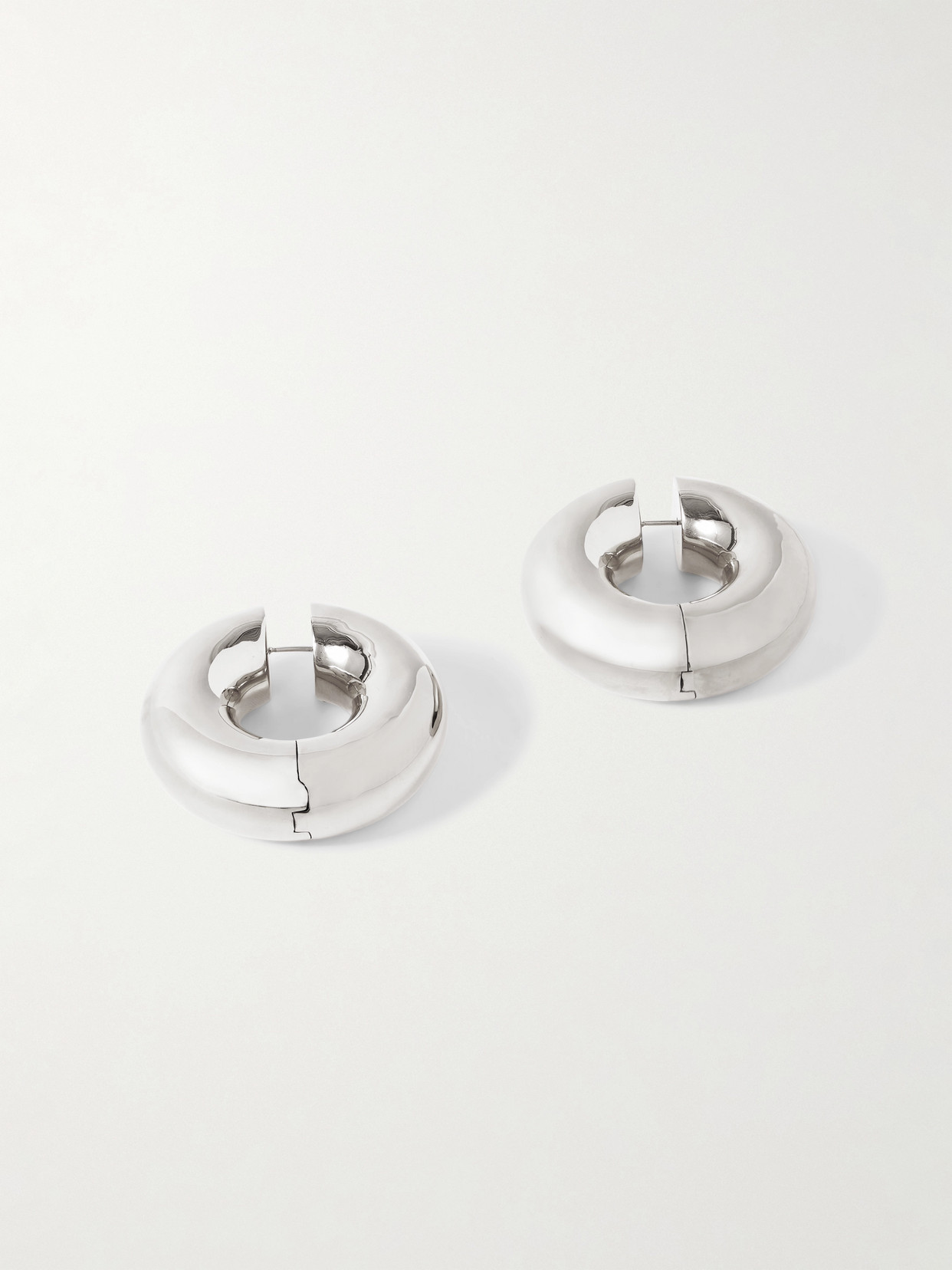 Uncommon Matters - Stratus Large Silver-plated Hoop Earrings - One size
