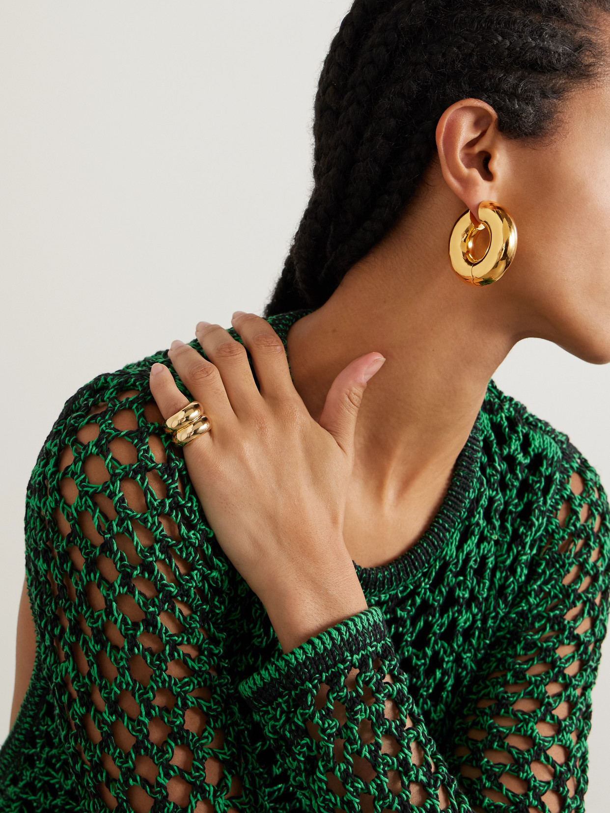 Uncommon Matters Stratus Large Gold-plated Hoop Earrings In Gold