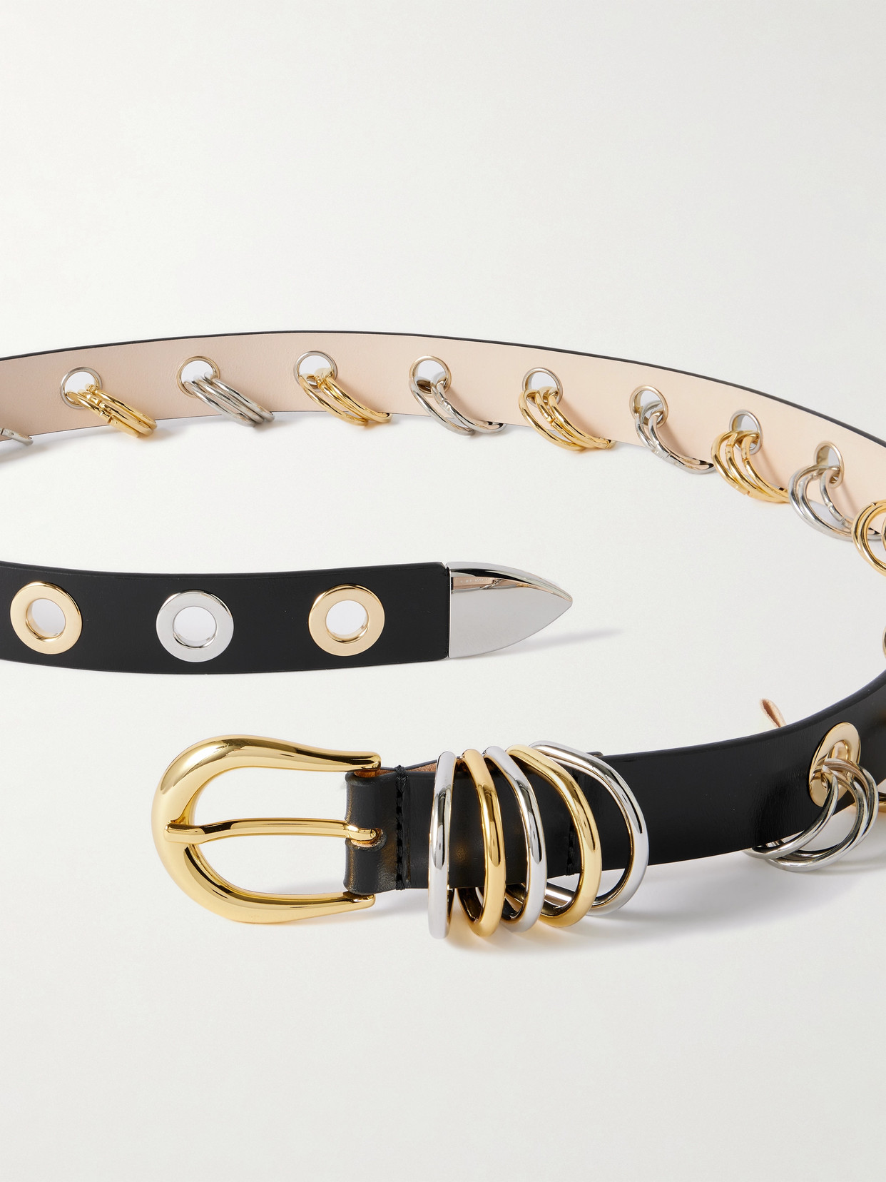 Dehanche Revenge Embellished Leather Belt In Black