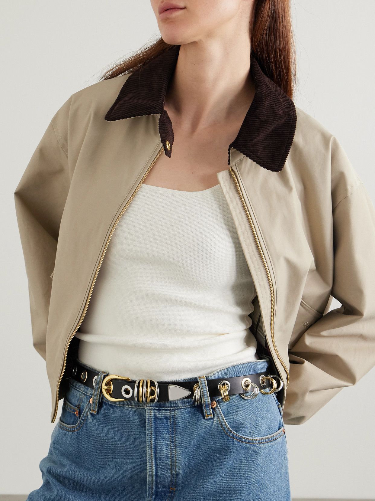 Dehanche Revenge Embellished Leather Belt In Black