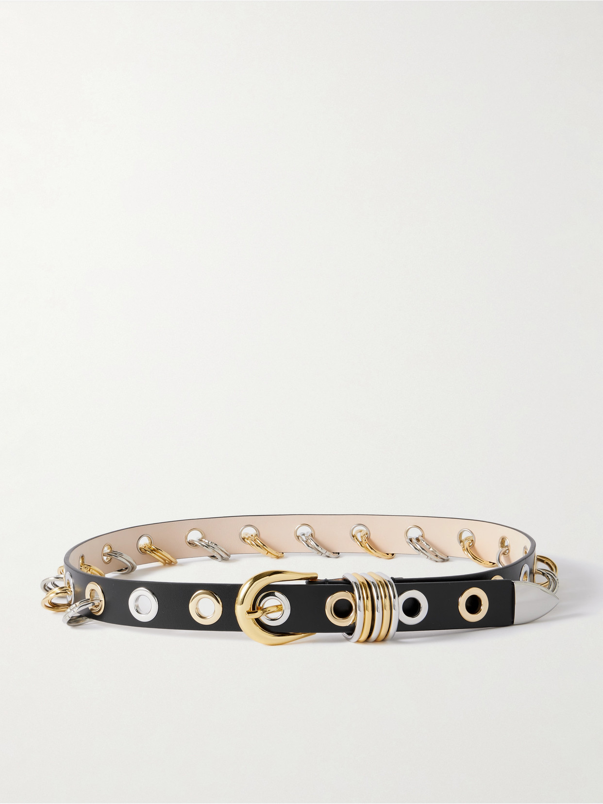 Déhanche - Revenge Embellished Leather Belt - Black