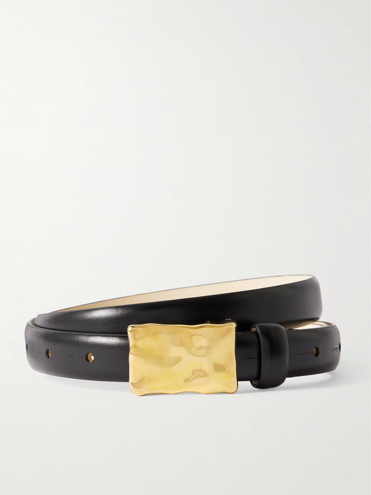 Dehanche Meri Leather Waist Belt In Black