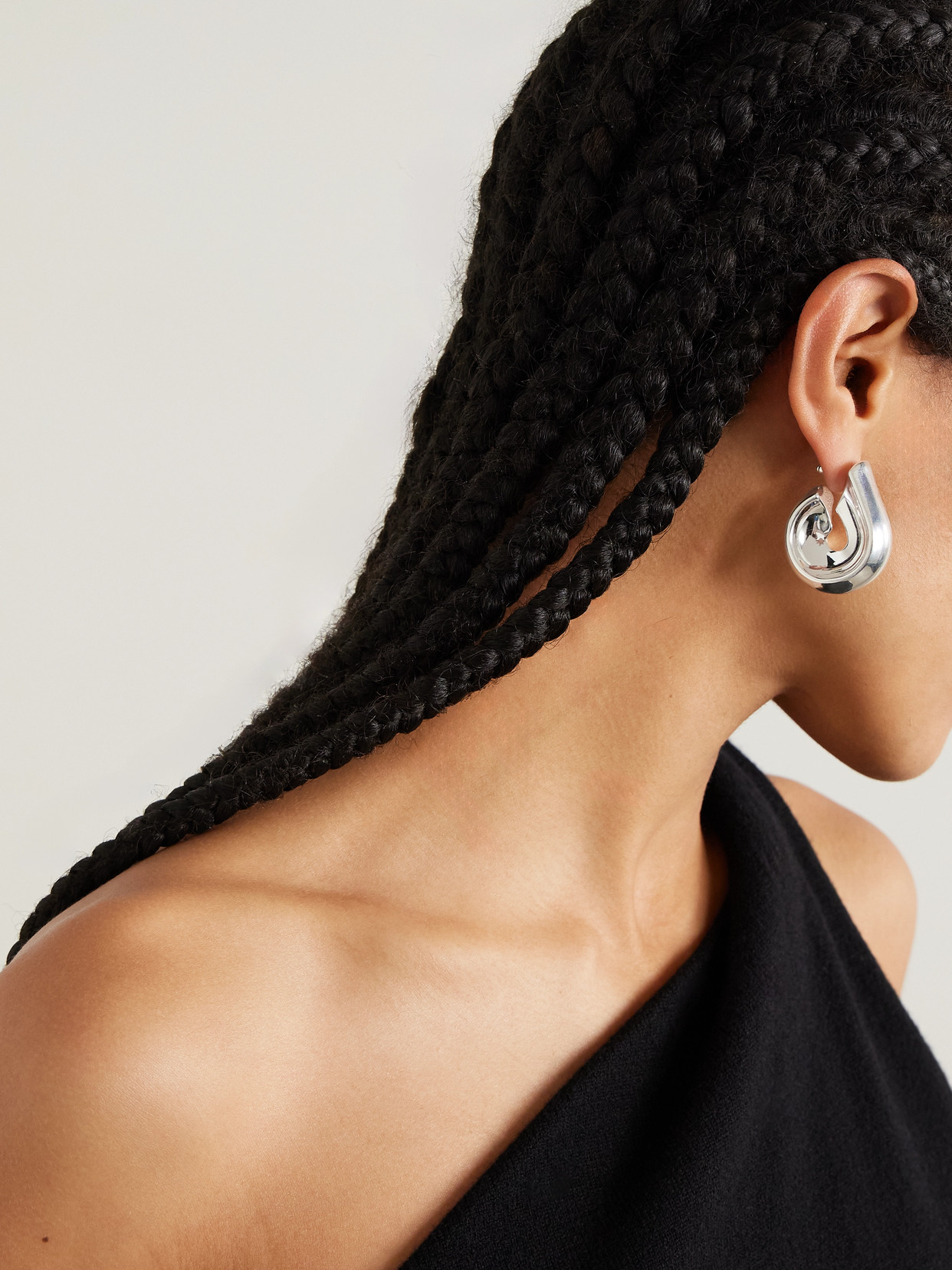 Uncommon Matters Creole Silver Hoop Earrings In Silver