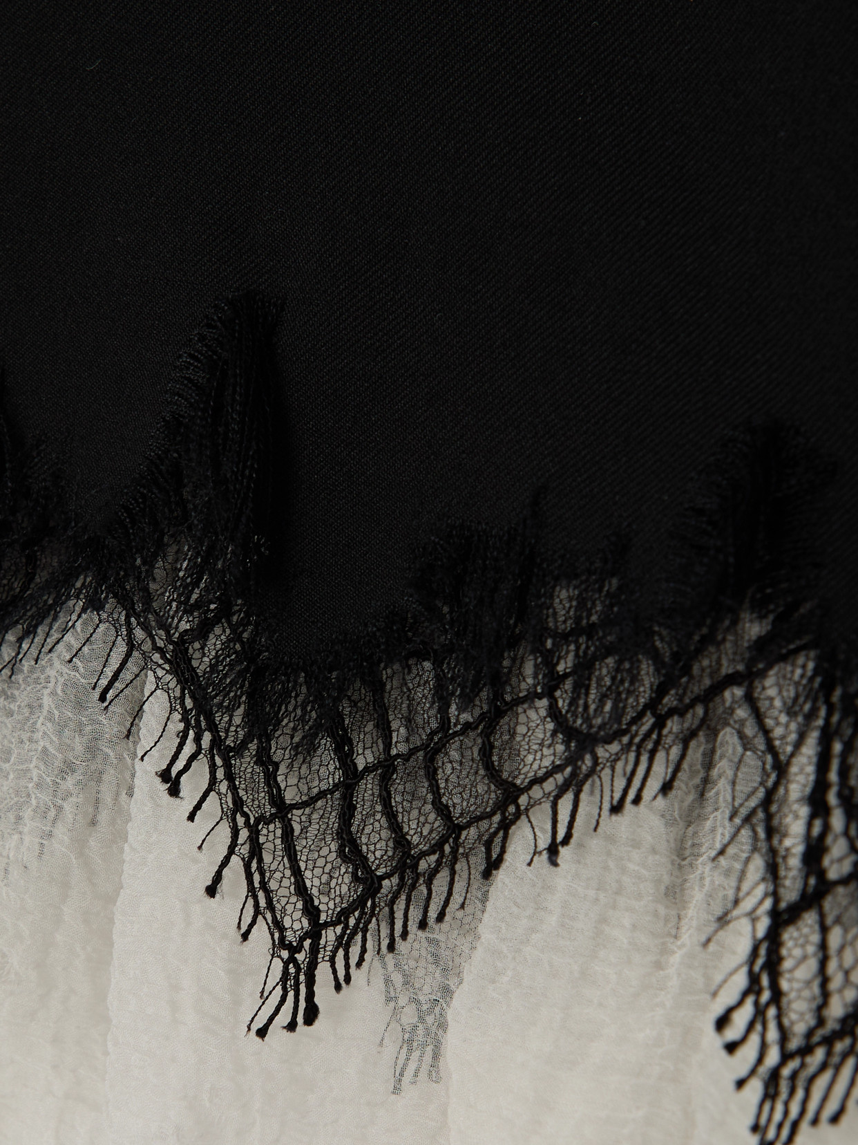 Shop Alexander Mcqueen Silk-chiffon And Lace-trimmed Wool Mini Skirt