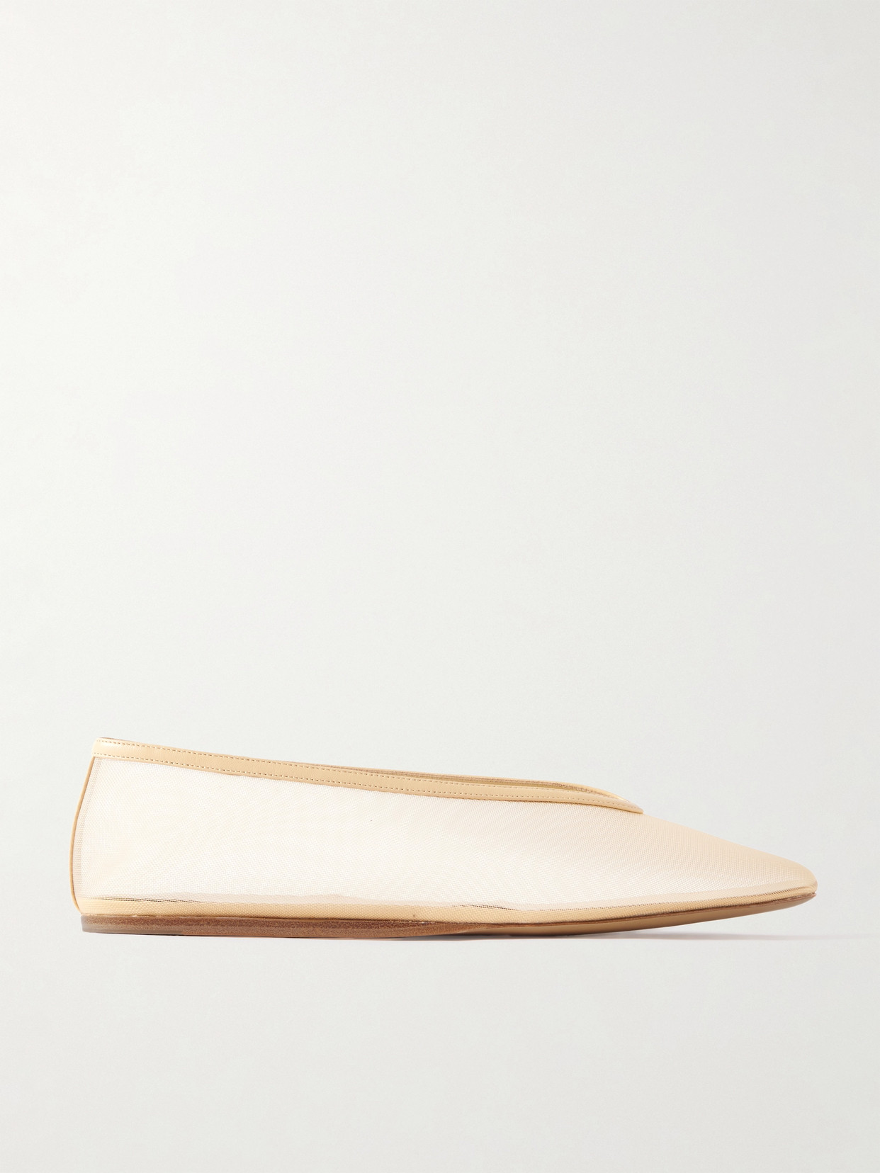 Le Monde Beryl Leather Luna Ballet Flats In Neutrals