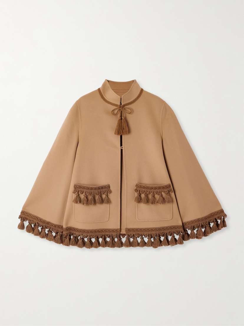 Valentino Garavani Tasseled Wool And Cashmere-blend Jacket
