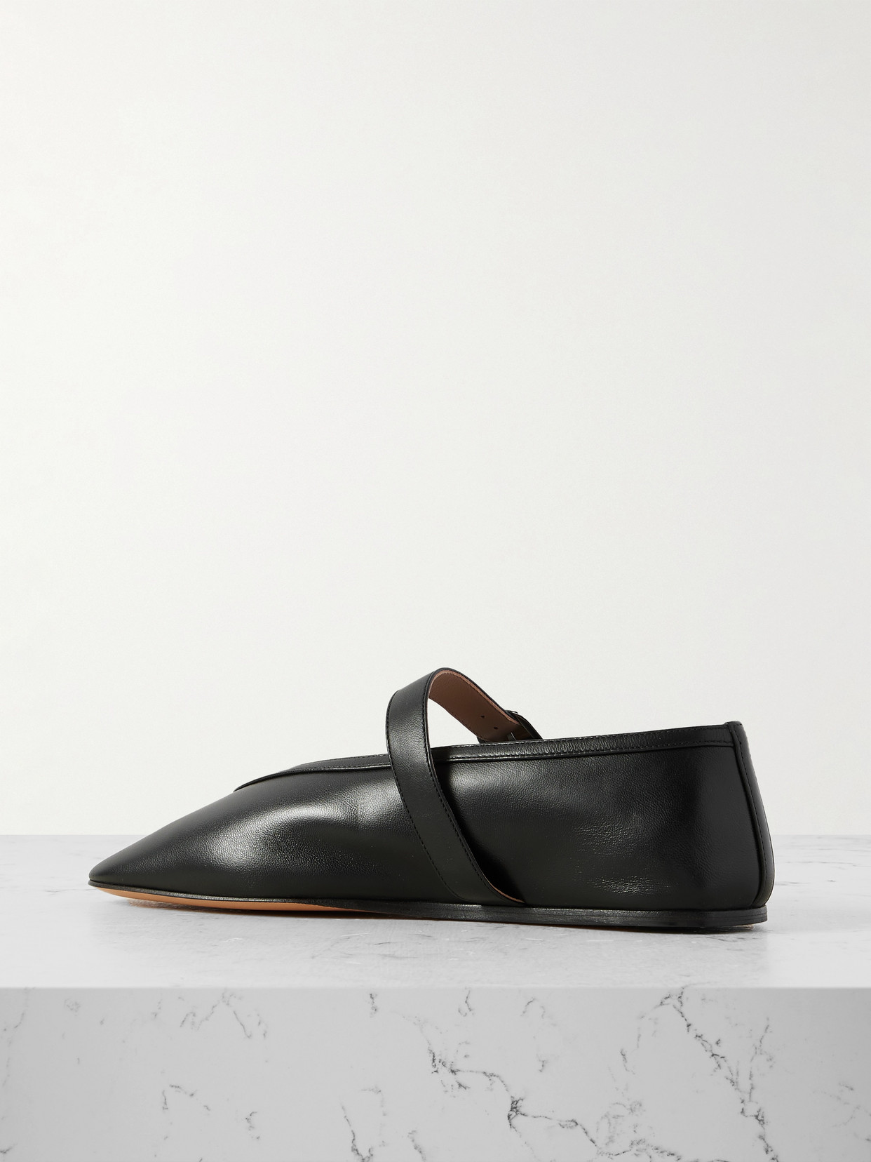 Shop Le Monde Beryl Stella Leather Mary Jane Ballet Flats In Black