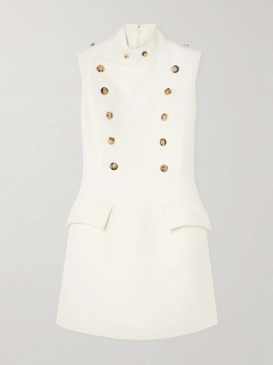 wool-twill mini dress