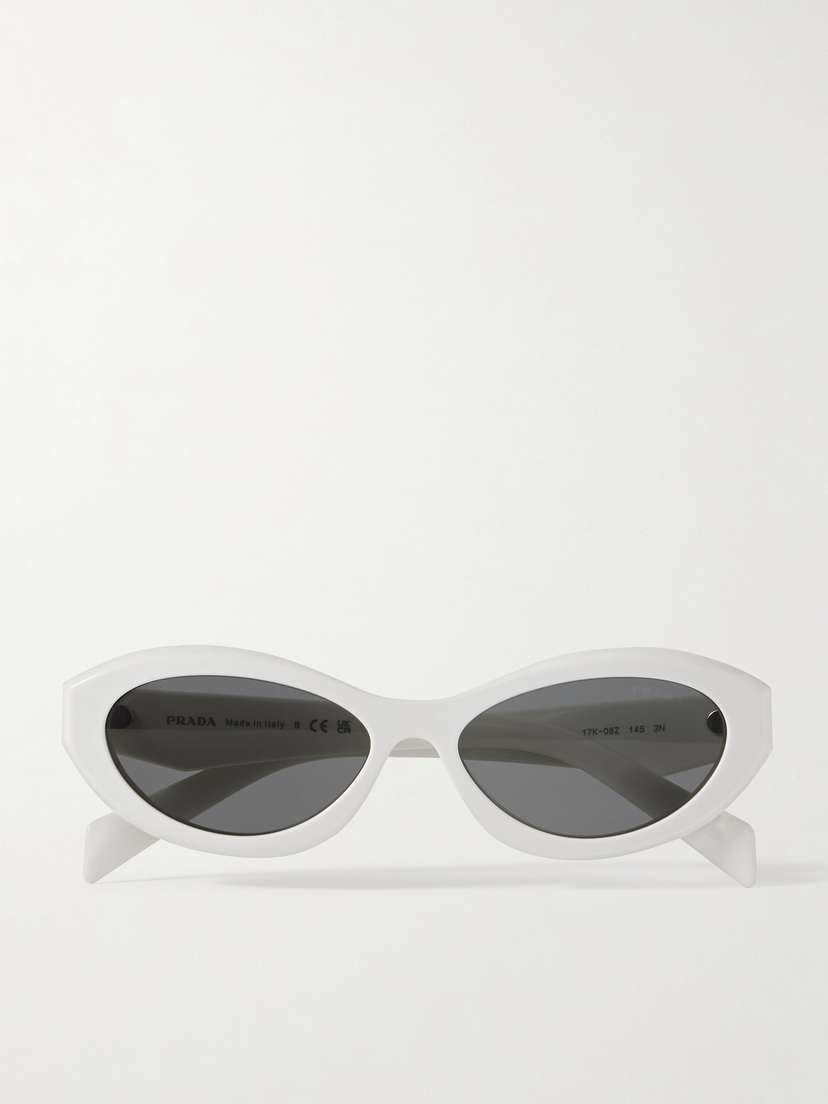 PRADA EYEWEAR Oval-frame Acetate Sunglasses