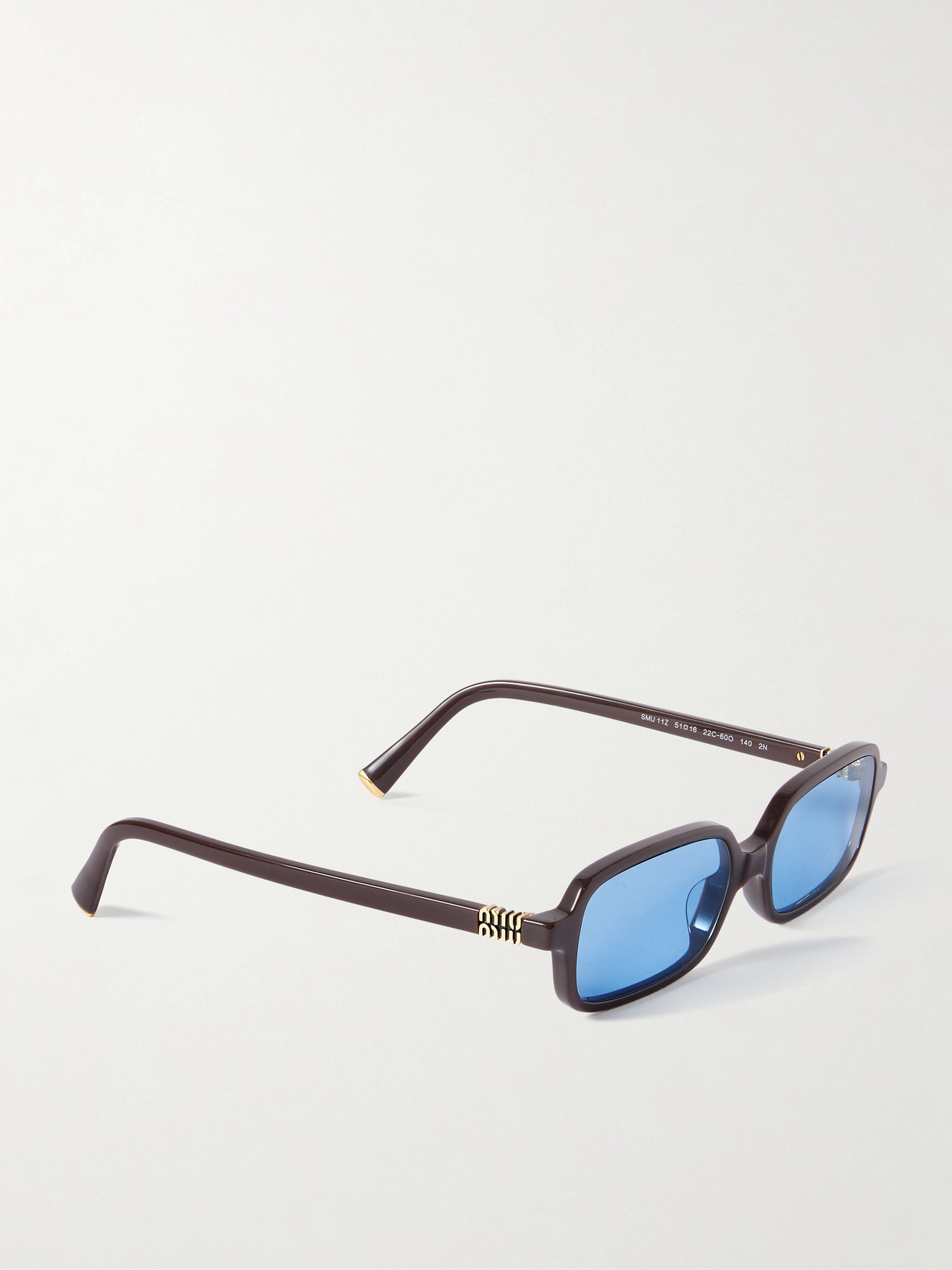 Miu Miu Rectangular-frame Acetate Sunglasses In Brown