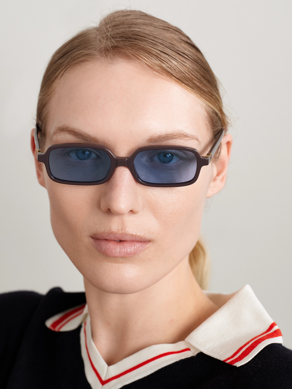 Miu Miu Rectangular-frame Acetate Sunglasses In Brown