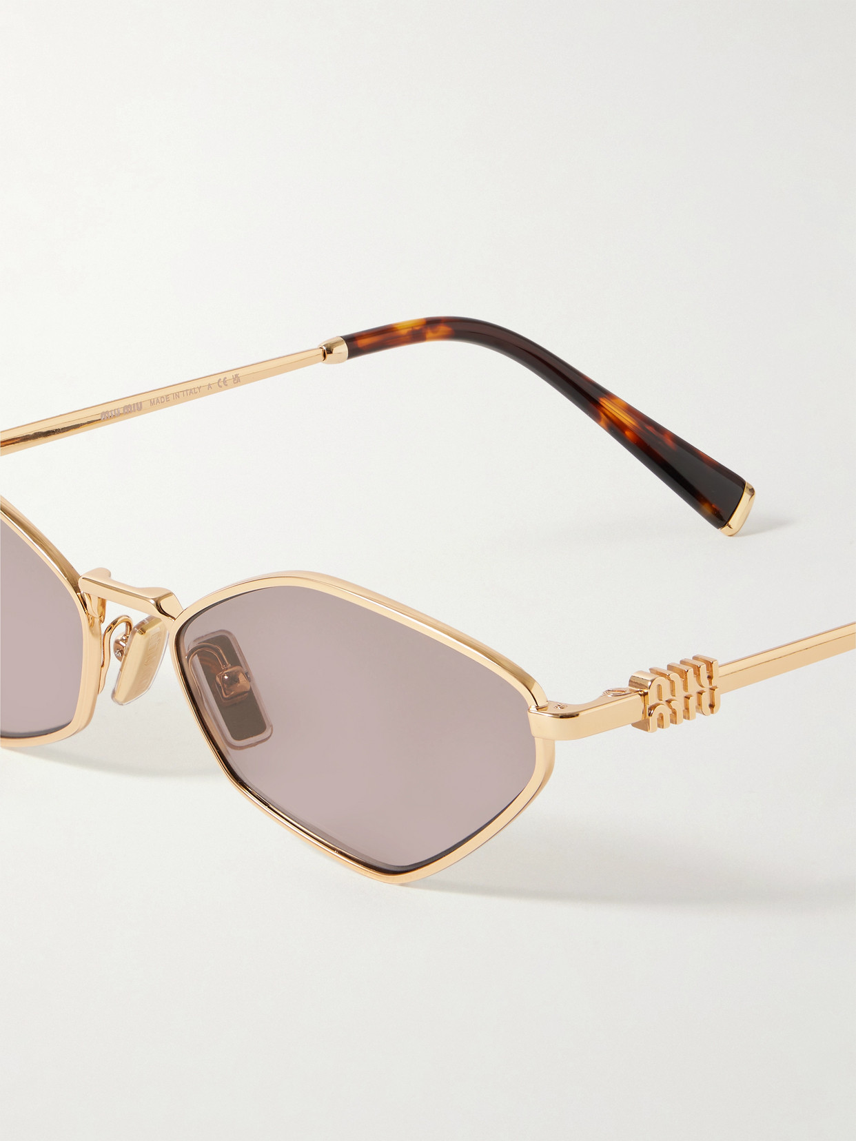 Miu Miu Sleek 56zs Mini Eyewear For Women In Gold