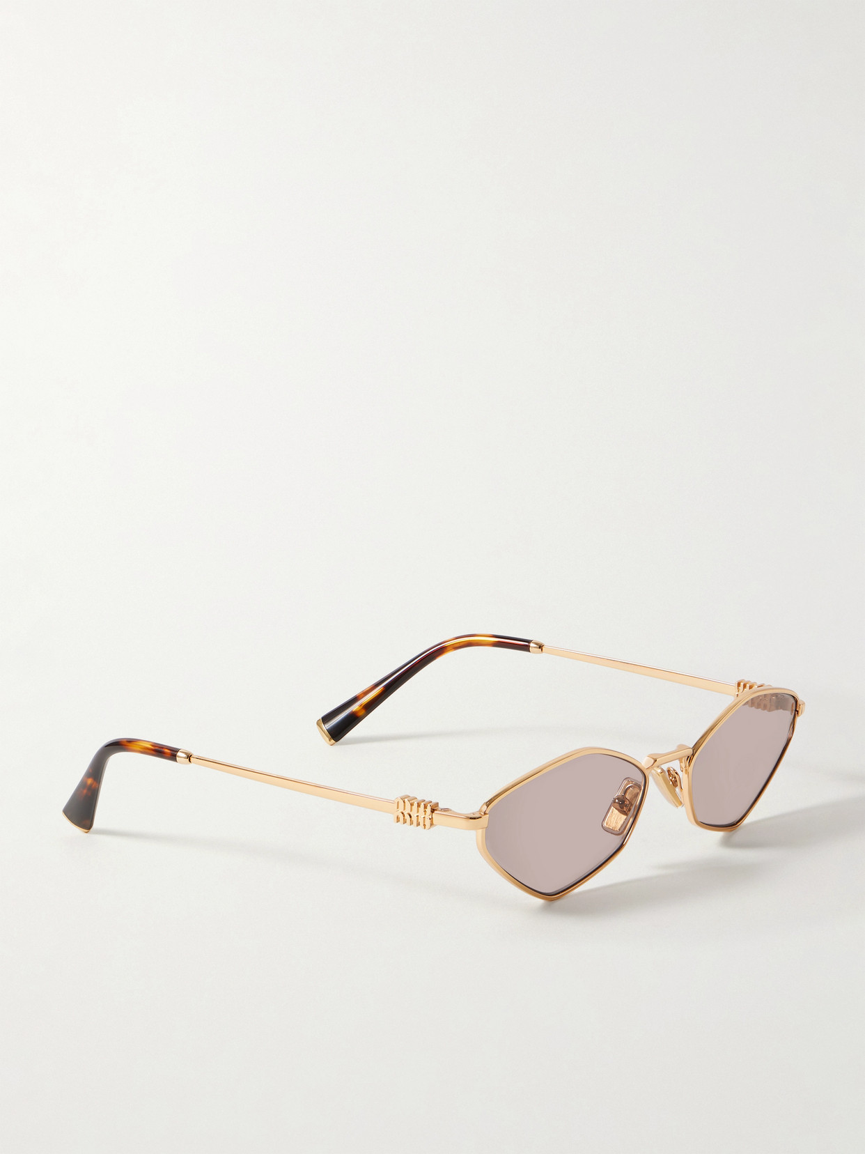 Miu Miu Sleek 56zs Mini Eyewear For Women In Gold