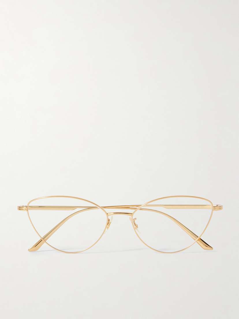Oliver Peoples + Khaite 1998rx Cat-eye Gold-tone Optical Glasses